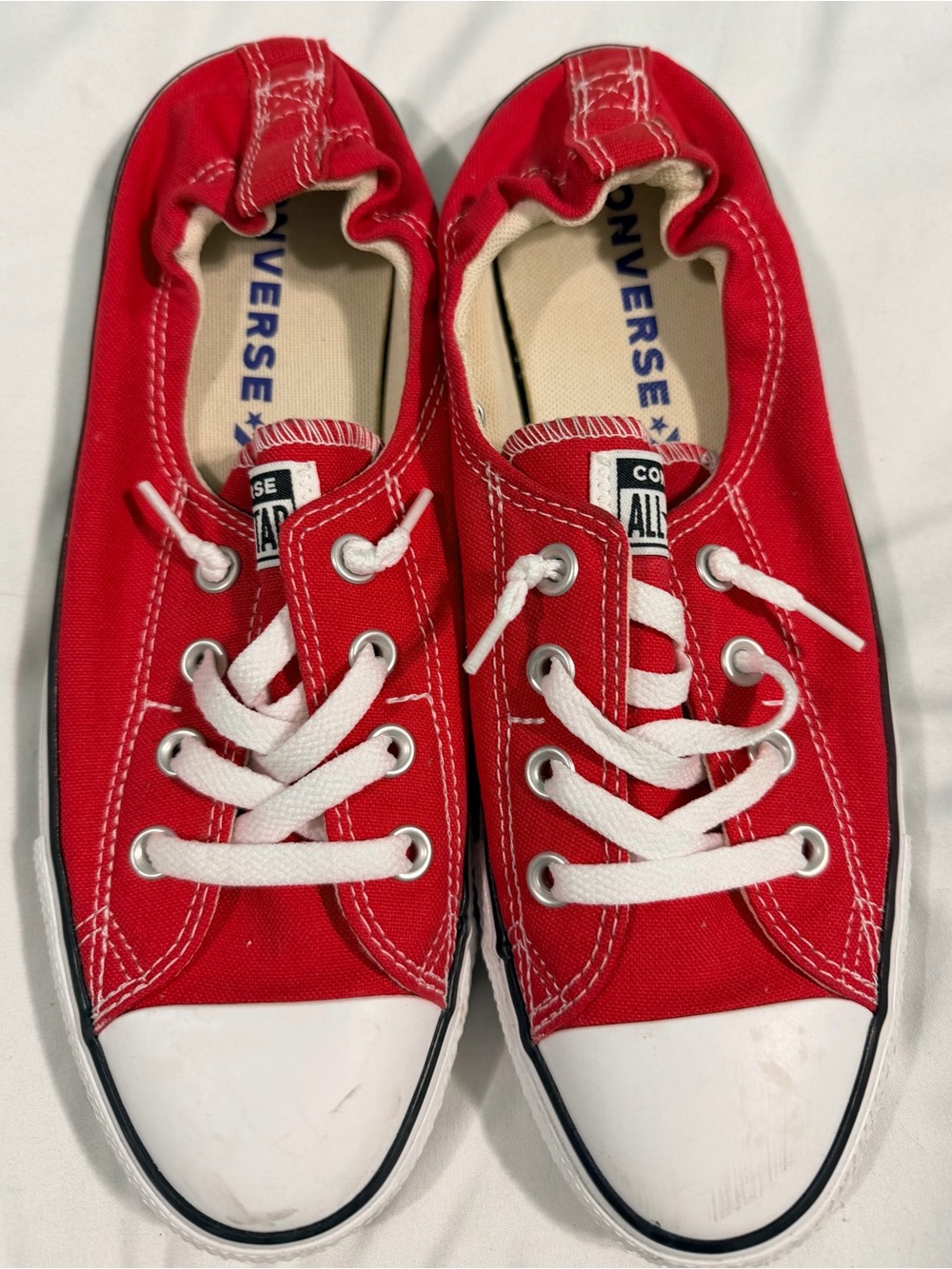 Converse Shoreline slip on Bright Red worn once
